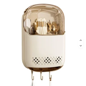 Wall Mounted Spoon Holder - White